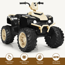 Load image into Gallery viewer, Gymax 12V Electric Kids Ride On Car ATV 4-Wheeler Quad w/ Music LED Light Yellow