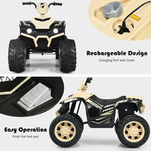 Load image into Gallery viewer, Gymax 12V Electric Kids Ride On Car ATV 4-Wheeler Quad w/ Music LED Light Yellow