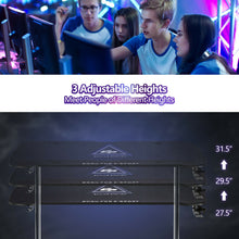 Load image into Gallery viewer, Gymax 63 inch Height Adjustable Gaming Desk w/Mouse Pad & USB Gaming Handle Rack