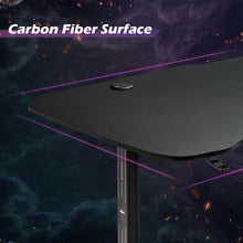 Load image into Gallery viewer, Gymax 63 inch Height Adjustable Gaming Desk w/Mouse Pad & USB Gaming Handle Rack