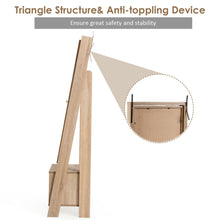 Load image into Gallery viewer, Gymax Jewelry Cabinet Large Full Length Armoire 2-in-1 Stand Mirror Organizer