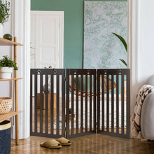 Load image into Gallery viewer, Gymax 36'' Folding Wooden Freestanding Dog Gate Pet Gate W/360¡ã Flexible Hinge