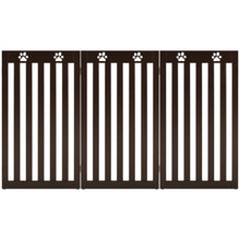 Load image into Gallery viewer, Gymax 36'' Folding Wooden Freestanding Dog Gate Pet Gate W/360¡ã Flexible Hinge