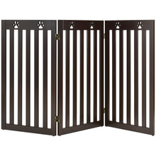 Load image into Gallery viewer, Gymax 36'' Folding Wooden Freestanding Dog Gate Pet Gate W/360¡ã Flexible Hinge