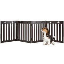 Load image into Gallery viewer, Gymax 24'' Folding Wooden Freestanding Pet Gate Dog Gate W/360?? Hinge