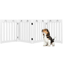 Load image into Gallery viewer, Gymax 24'' Folding Wooden Freestanding Pet Gate Dog Gate W/360?? Hinge