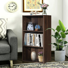 Load image into Gallery viewer, Gymax 2 PCS 3 Tier Open Shelf Bookcase Multi-functional Storage Display Cabinet Walnut
