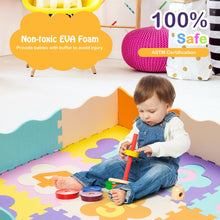 Load image into Gallery viewer, Gymax 75 Pieces Baby Foam Interlocking Play Mat w/ Fence w/ Detachable Numbers