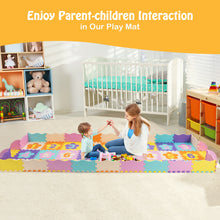 Load image into Gallery viewer, Gymax 75 Pieces Baby Foam Interlocking Play Mat w/ Fence w/ Detachable Numbers
