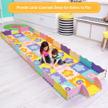 Load image into Gallery viewer, Gymax 75 Pieces Baby Foam Interlocking Play Mat w/ Fence w/ Detachable Numbers