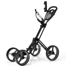 Load image into Gallery viewer, Gymax 4 Wheels Folding Golf Push Cart W/ Adjustable Handle Foot Brake