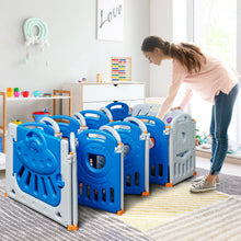 Load image into Gallery viewer, Gymax 16-Panel Baby Playpen Toddler Kids Safety Play Center w/Lockable Gate
