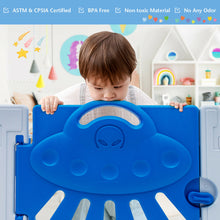 Load image into Gallery viewer, Gymax 16-Panel Baby Playpen Toddler Kids Safety Play Center w/Lockable Gate