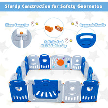 Load image into Gallery viewer, Gymax 16-Panel Baby Playpen Toddler Kids Safety Play Center w/Lockable Gate