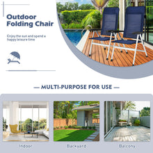 Load image into Gallery viewer, Gymax 2PCS Patio Dining Chair Aluminum Camping Adjust Portable Headrest Navy