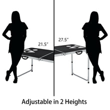 Load image into Gallery viewer, Gymax 8 Foot Beer Pong Table Portable Party Drinking Game Table Tailgate Table