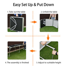 Load image into Gallery viewer, Gymax 8 Foot Beer Pong Table Portable Party Drinking Game Table Tailgate Table