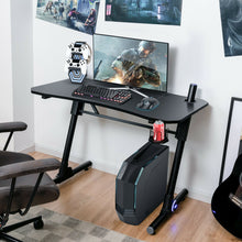 Load image into Gallery viewer, Gymax Gaming Computer Desk Height Adjustable w/ LED Light & Gaming Handle Rack