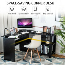 Load image into Gallery viewer, Gymax Modern L-Shaped Computer Desk Writing Study Office Corner Desk w/Shelves