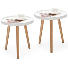 Load image into Gallery viewer, Gymax Set of 2 Round Side Table Sofa Coffee End Accent Table Nightstand Home