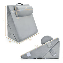 Load image into Gallery viewer, Gymax Adjustable Bed Wedge Pillow Incline Head Support Rest Memory Foam