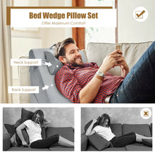 Load image into Gallery viewer, Gymax Adjustable Bed Wedge Pillow Incline Head Support Rest Memory Foam