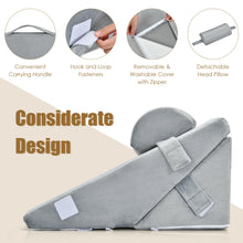 Load image into Gallery viewer, Gymax Adjustable Bed Wedge Pillow Incline Head Support Rest Memory Foam