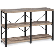 Load image into Gallery viewer, Gymax 47'' Console Table 3 Tier Industrial Sofa Table Metal Frame