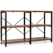 Load image into Gallery viewer, Gymax 47'' Console Table 3 Tier Industrial Sofa Table Metal Frame