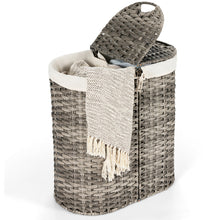 Load image into Gallery viewer, Gymax Handwoven Laundry Hamper Laundry Basket w/2 Removable Liner Bags