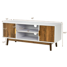 Load image into Gallery viewer, Gymax TV Stand Entertainment Media Console w/2 Storage Cabinets & Open Shelves