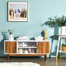 Load image into Gallery viewer, Gymax TV Stand Entertainment Media Console w/2 Storage Cabinets & Open Shelves