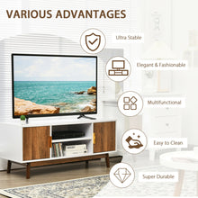 Load image into Gallery viewer, Gymax TV Stand Entertainment Media Console w/2 Storage Cabinets & Open Shelves