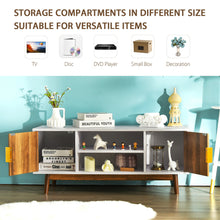 Load image into Gallery viewer, Gymax TV Stand Entertainment Media Console w/2 Storage Cabinets & Open Shelves