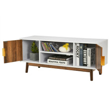 Load image into Gallery viewer, Gymax TV Stand Entertainment Media Console w/2 Storage Cabinets & Open Shelves
