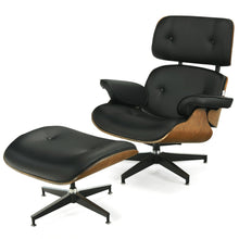 Load image into Gallery viewer, Gymax Mid Century Swivel Lounge Chair and Ottoman Set w/ Aluminum Alloy Base