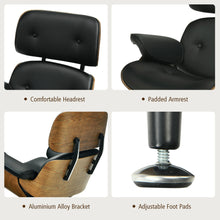 Load image into Gallery viewer, Gymax Mid Century Swivel Lounge Chair and Ottoman Set w/ Aluminum Alloy Base