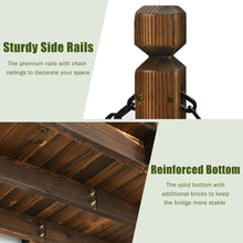 Load image into Gallery viewer, Gymax 5 ft Wooden Garden Bridge Arc Footbridge Stained Finish Walkway w/Rails