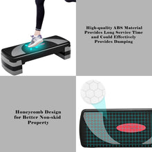 Load image into Gallery viewer, Gymax Exercise Aerobic Step Platform Deck w/ Height-Adjustable Levels 4'' 6'' 8''