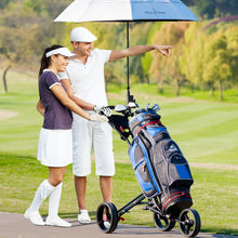 Load image into Gallery viewer, Gymax 3 Wheels Golf Push Pull Cart Folding Golf Pull Trolley w/ Adjustable Handle