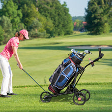 Load image into Gallery viewer, Gymax 3 Wheels Golf Push Pull Cart Folding Golf Pull Trolley w/ Adjustable Handle