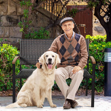 Load image into Gallery viewer, Gymax Set of 2 Patio Wicker Bench All Weather Rattan Chair Loveseat w/ Acacia Armrest