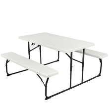 Load image into Gallery viewer, Gymax Folding Picnic Table & Bench Set for Camping BBQ w/ Steel Frame