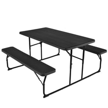 Load image into Gallery viewer, Gymax Folding Picnic Table & Bench Set for Camping BBQ w/ Steel Frame