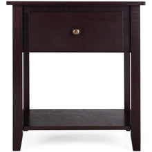 Load image into Gallery viewer, Gymax 2PCS Nightstand Sofa End Side Table W/ Storage Drawer Bottom Shelf Espresso