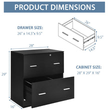 Load image into Gallery viewer, Gymax 2-Drawer Lateral File Cabinet for Letter, Legal Size w/Lock Office Home