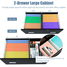 Load image into Gallery viewer, Gymax 2-Drawer Lateral File Cabinet for Letter, Legal Size w/Lock Office Home