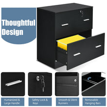 Load image into Gallery viewer, Gymax 2-Drawer Lateral File Cabinet for Letter, Legal Size w/Lock Office Home