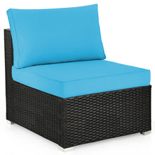 Load image into Gallery viewer, Gymax 6PCS Rattan Outdoor Sectional Sofa Set Patio Furniture Set w/ Turquoise Cushions