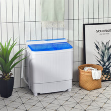 Load image into Gallery viewer, Gymax 13LBS Portable Compact Mini Twin Tub Washing Machine Drain Pump Spinner